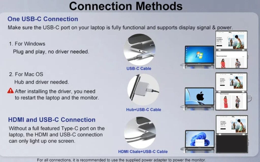 Portable Dual Monitor,Dual Monitor extender,dual portable monitor