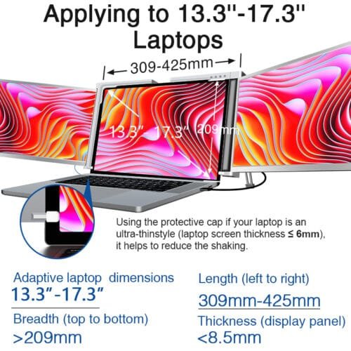 external laptop monitors,extendable monitors for laptops,triple screen