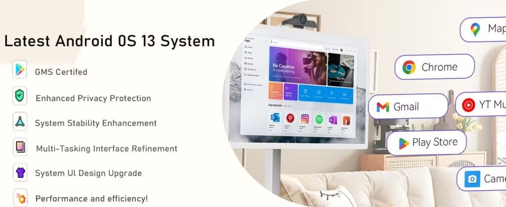 ONext Swivel TV’s compatibility with other Android devices enhances the overall connected experience.