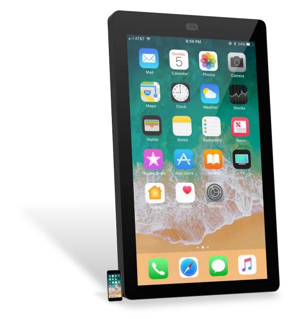 giant iPad on wheels