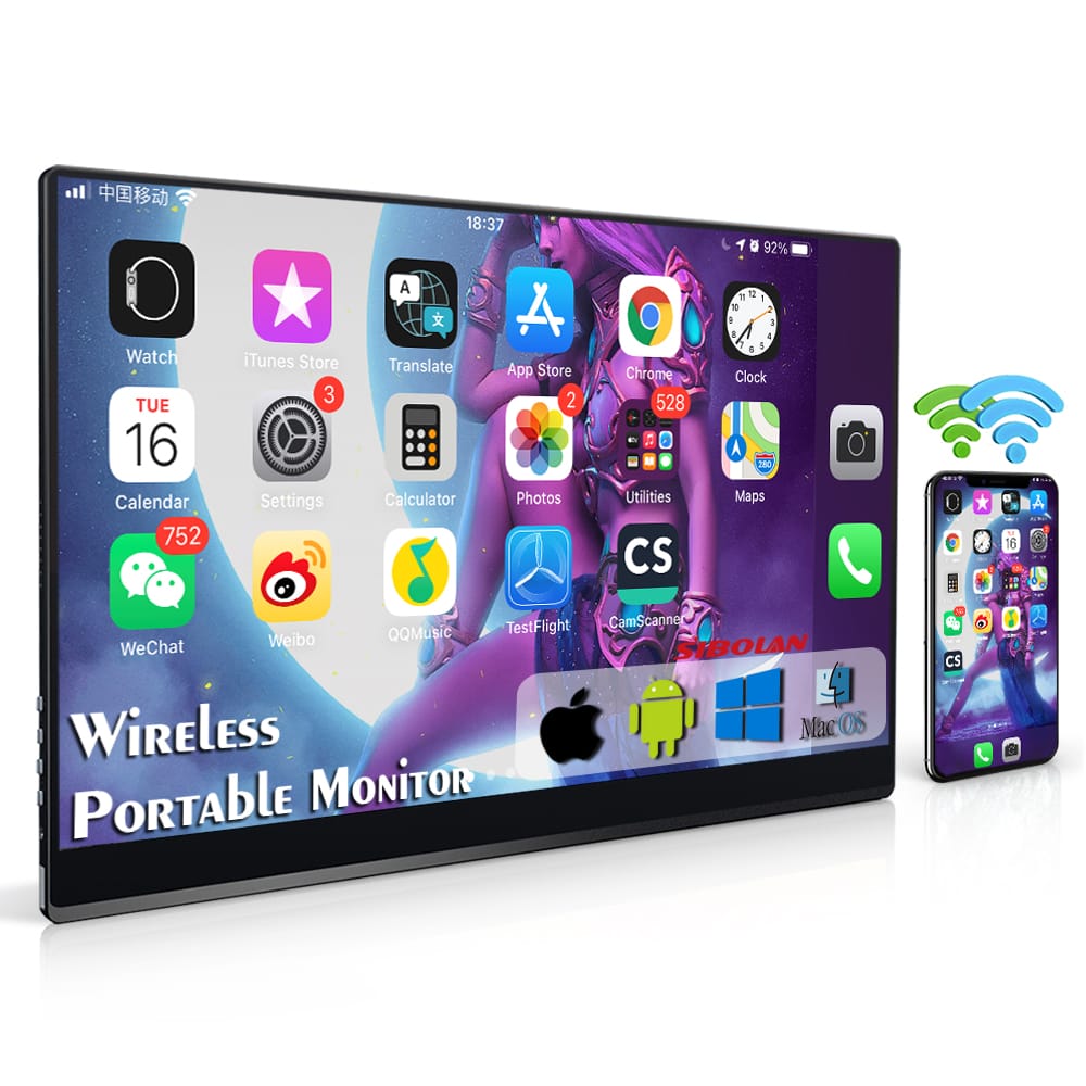 Wireless external display for mobile phone