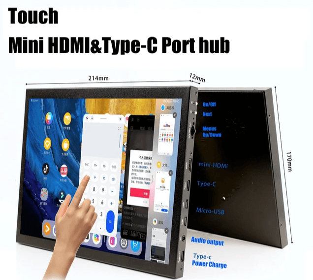 27-inch class 2k portable touch screen monitor